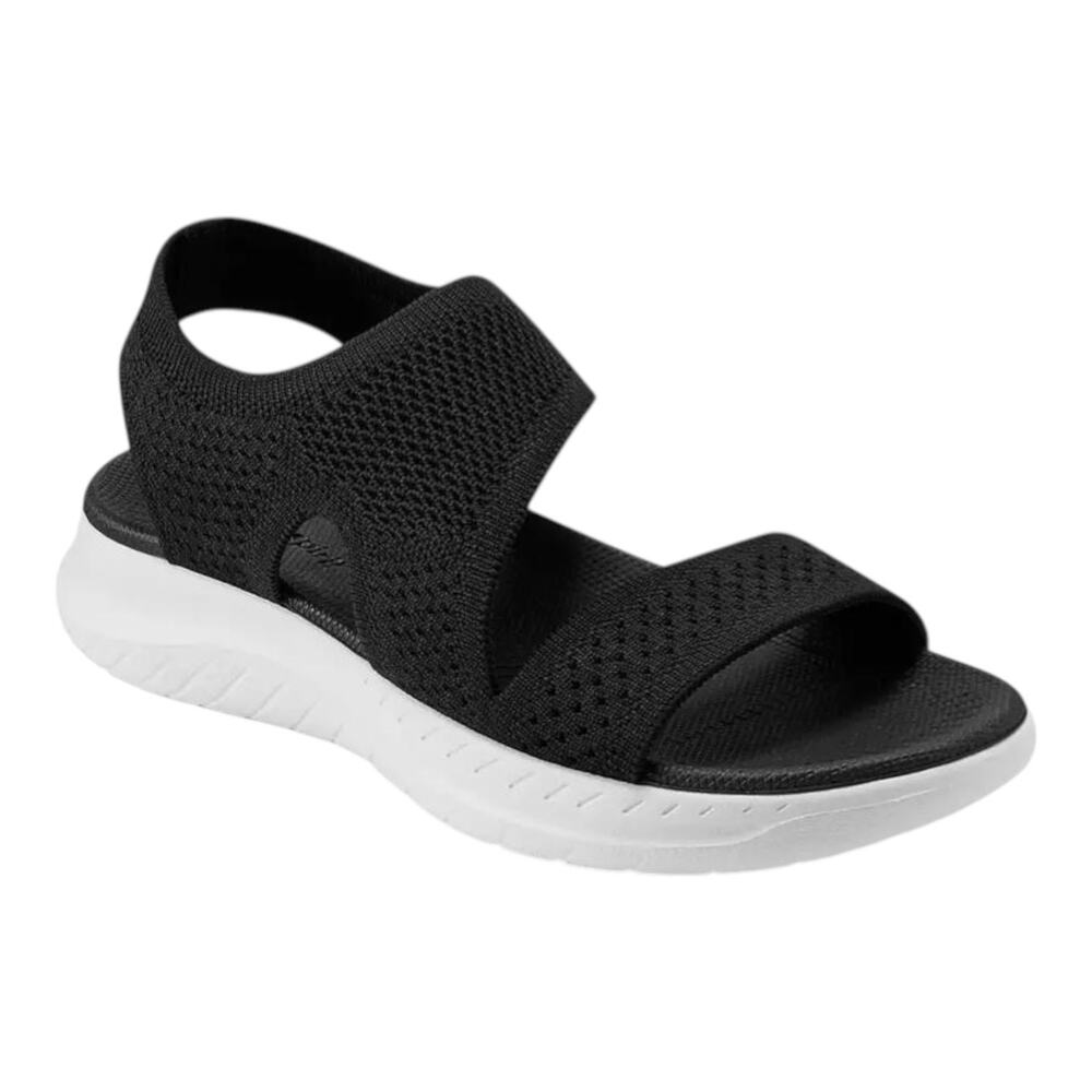 Easy Spirit Women's Dailyn Lightweight Sporty Flat Sandals Black Size 8